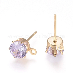 Brass Stud Earring Findings&nbsp;X-KK-L199-B03-G
