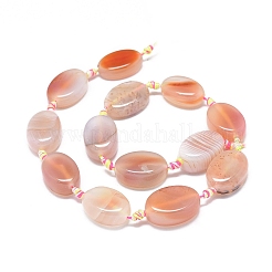 Natural Banded Agate/Striped Agate Beads Strands&nbsp;G-L544-010B