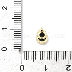 Teardrop Brass Micro Pave Cubic Zirconia Cabochons&nbsp;KK-P345-13G-B04