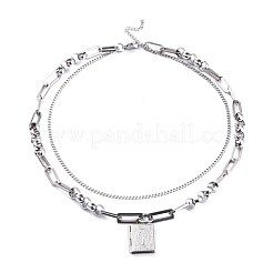 Non-Tarnish 304 Stainless Steel Diffuser Locket Pendant Necklaces&nbsp;NJEW-M181-02P
