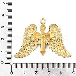 Baking Paint 304 Stainless Steel with Rhinestone Pendants&nbsp;STAS-Z186-03G-02