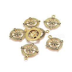 Tibetan Style Alloy Compass Pendants&nbsp;TIBEP-S272-AG-LF