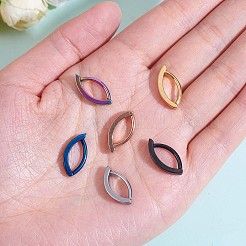 6Pcs 6 Color 304 Stainless Steel Curved Belly Ring Hoop&nbsp;JX496A-01