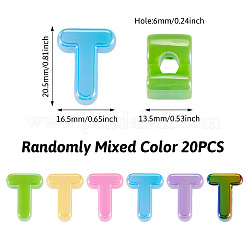 20Pcs UV Plating Opaque Acrylic European Beads&nbsp;OACR-TADJ0001-16T