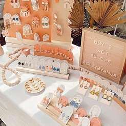 24Pcs PU Leather & Sponge Jewelry Pendant Nceklace Display Cards&nbsp;NDIS-SP0001-03A-03