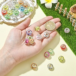 30Pcs Large Hole Dog Paw Prints Pattern Resin European Beads&nbsp;OPDL-YW0001-05