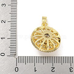 Rack Plating Brass Cubic Zirconia Pendants&nbsp;KK-M291-01G
