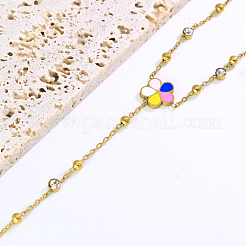Stainless Steel Enamel Link Ring Bracelets&nbsp;SJ3386