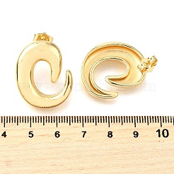 Brass Stud Earrings for Women&nbsp;EJEW-F365-05G