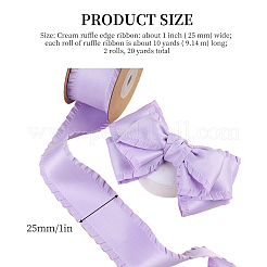 10 Yards Polyester Ruffled Ribbons&nbsp;PW-WG29113-14