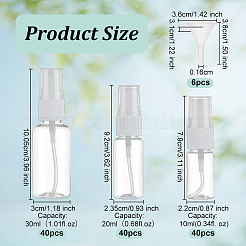 120Pcs 3 Styles Plastic Travel Spray Bottles&nbsp;AJEW-OC0005-07B