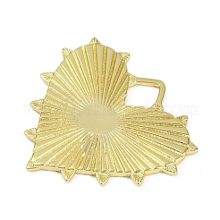 Textured Brass Pendants&nbsp;KK-M322-19G