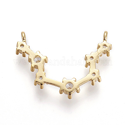 Brass Micro Pave Cubic Zirconia Pendants&nbsp;LS-ZIRC-F099-20G-09