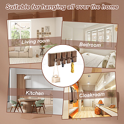 Wood Piano Key Shape Hanger Hook&nbsp;FIND-WH0139-374