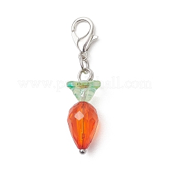 20Pcs Carrot Acrylic & Glass Pendant Decorations&nbsp;HJEW-JM04664-02