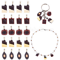 30Pcs 5 style Resin Pendants&nbsp;PALLOY-TAC0302