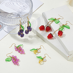4 Pairs 304 Stainless Steel Dangle Earrings&nbsp;EJEW-HS00014