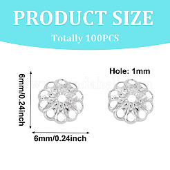 100Pcs Brass Bead Caps&nbsp;KK-TADJ0001-34