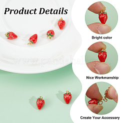 6Pcs Brass Enamel Charms&nbsp;KK-HY0004-02