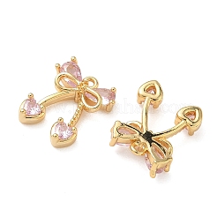 Brass Micro Pave Cubic Zirconia Charms&nbsp;KK-Z136-75G