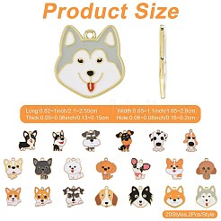 40Pcs 20 Styles Alloy Enamel Pendants&nbsp;ENAM-FS0004-54
