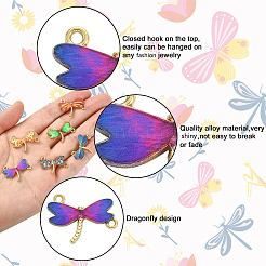 45Pcs 9 Colors Insect Theme Alloy Enamel Connector Charms&nbsp;ENAM-CJ0003-83