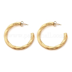 304 Stainless Steel Twist C-Shaped Stud Earrings&nbsp;EJEW-V016-09G-02