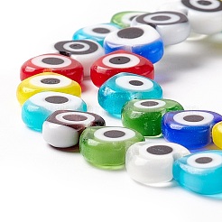 Handmade Evil Eye Lampwork Beads Strands&nbsp;LAMP-F023-B