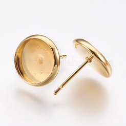 304 Stainless Steel Stud Earring Settings&nbsp;STAS-G174-19G