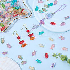 120Pcs Baking Paint and Golden Metal Enlaced Glass Beads&nbsp;DGLA-SC0001-09
