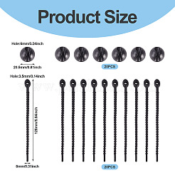 20Pcs PVC Plastic Cable Cord Organizer&nbsp;AJEW-TA0002-51A