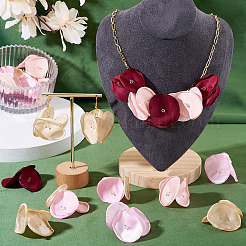 20Pcs 5 Style Silk Artificial Rose Flower Pendants&nbsp;PALLOY-TA00198