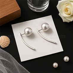 4 Pairs 2 Colors Iron Round Stud Earrings&nbsp;EJEW-HY0001-57