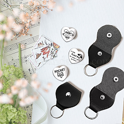 Heart Double-Sided Engraved Stainless Steel Commemorative Decision Maker Coin Set&nbsp;AJEW-GL0002-01H
