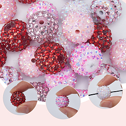 36Pcs 6 Style Resin Rhinestone Beads&nbsp;RESI-SC0003-04