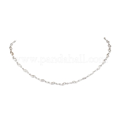 304 Stainless Steel Wave Link Chain Necklaces&nbsp;NJEW-JN05164-02