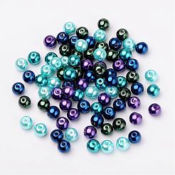 Ocean Mix Pearlized Glass Pearl Beads&nbsp;HY-X006-8mm-11