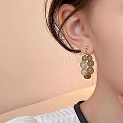 Glass Round Beaded Hoop Earrings&nbsp;FS-WG8B411-01