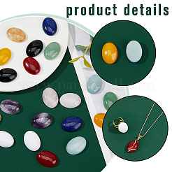 20Pcs 10 Styles Natural & Synthetic Mixed Gemstone Cabochons&nbsp;G-FH0002-56