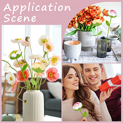 2Pcs 2 Colors Woolen Yarn Artificial Rose Flower&nbsp;AJEW-GF0013-55B