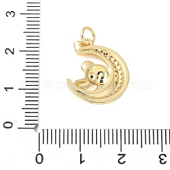 Brass Micro Pave Cubic Zirconia Pendants&nbsp;KK-D357-05B-G