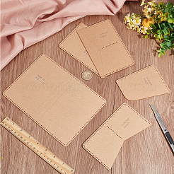 DIY Handmade Acrylic Coin Wallet Card Template Set&nbsp;DIY-WH0430-589B