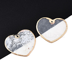 Natural Capiz Shell Pendants&nbsp;SSHEL-N034-130A-01