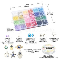 DIY Evil Eye Necklace Bracelet Making Kit&nbsp;DIY-YW0006-14