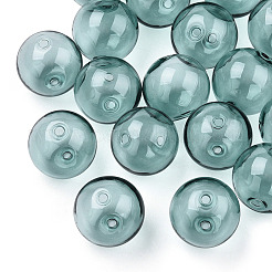 Transparent Blow High Borosilicate Glass Globe Beads&nbsp;GLAA-T003-09E