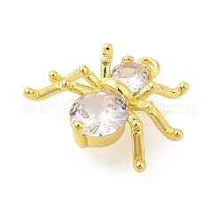 Rack Plating Brass Micro Pave Cubic Zirconia Pendants&nbsp;KK-S396-51G