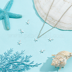 6Pcs 925 Sterling Silver Starfish Charms&nbsp;FIND-HY0004-20