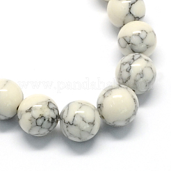 Dyed Synthetic Turquoise Gemstone Bead Strands&nbsp;TURQ-R032-10mm-XSS01