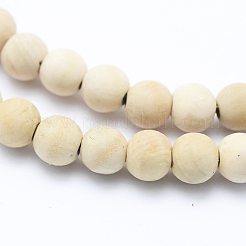 Natural Wood  Beads Strands&nbsp;X-WOOD-P011-07-6mm