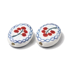 Hand Painted Oval Porcelain Beads&nbsp;PR-CBA03B0-01B